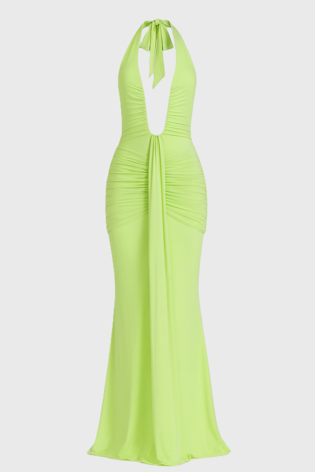 Allegra Lange Jurk Dames | Maxi Jurk | Diepe V-hals | Gevormd Silhouet 0
