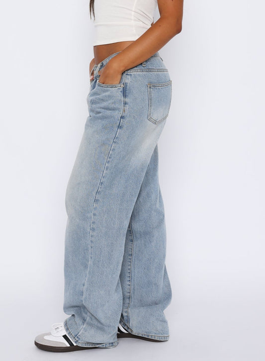 Bente Spijkerbroek Dames | Lage Taille met Wijde Pijpen 2