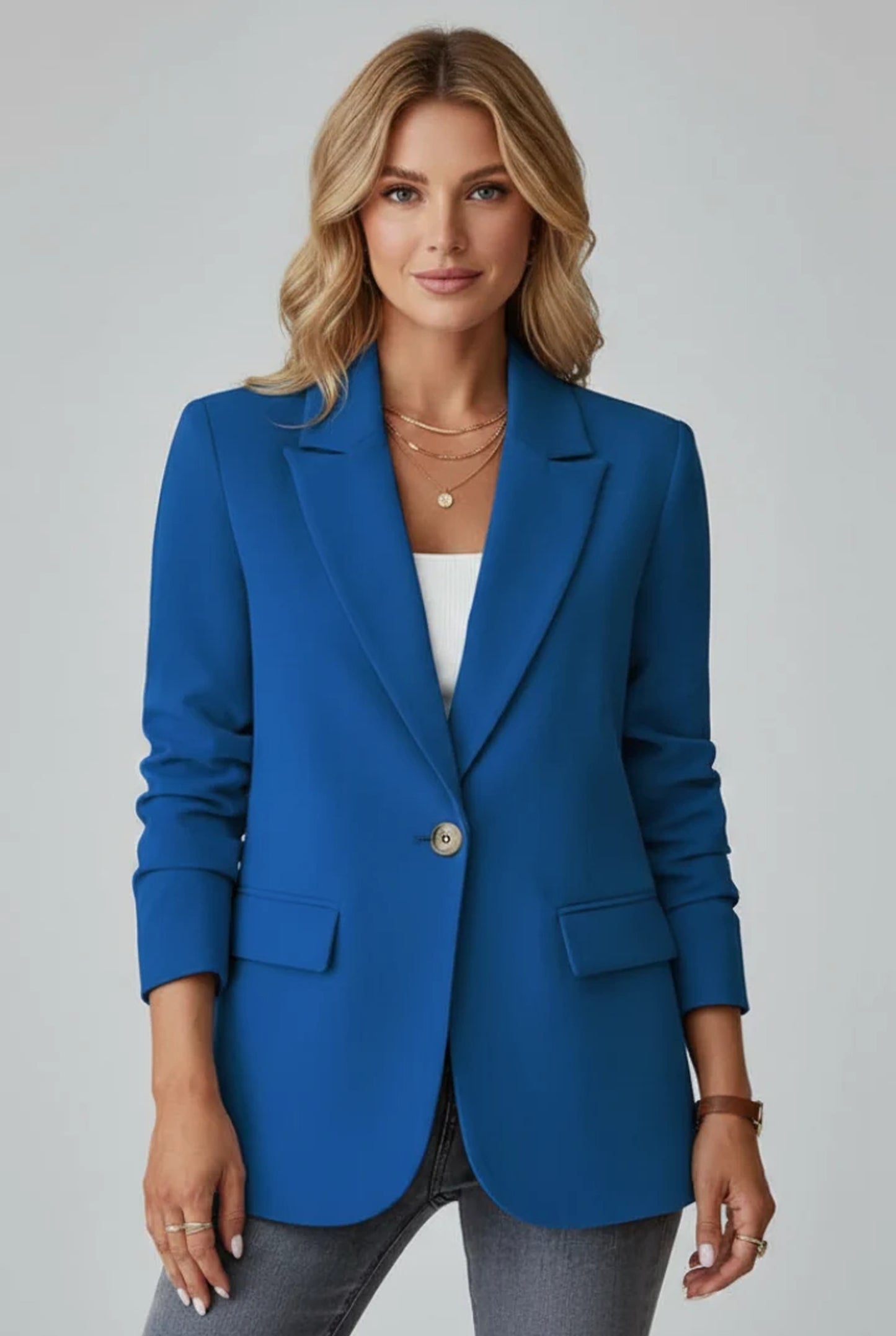 Camelia Dames Blazer | Enkele Rij Knopen | Klassieke Kraag