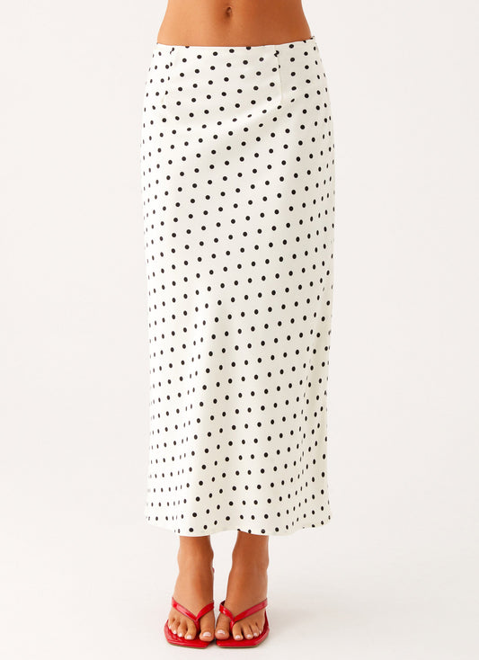 Lea Polkadot Midirok | Tijdloze Flair met Zwarte Stippen 4
