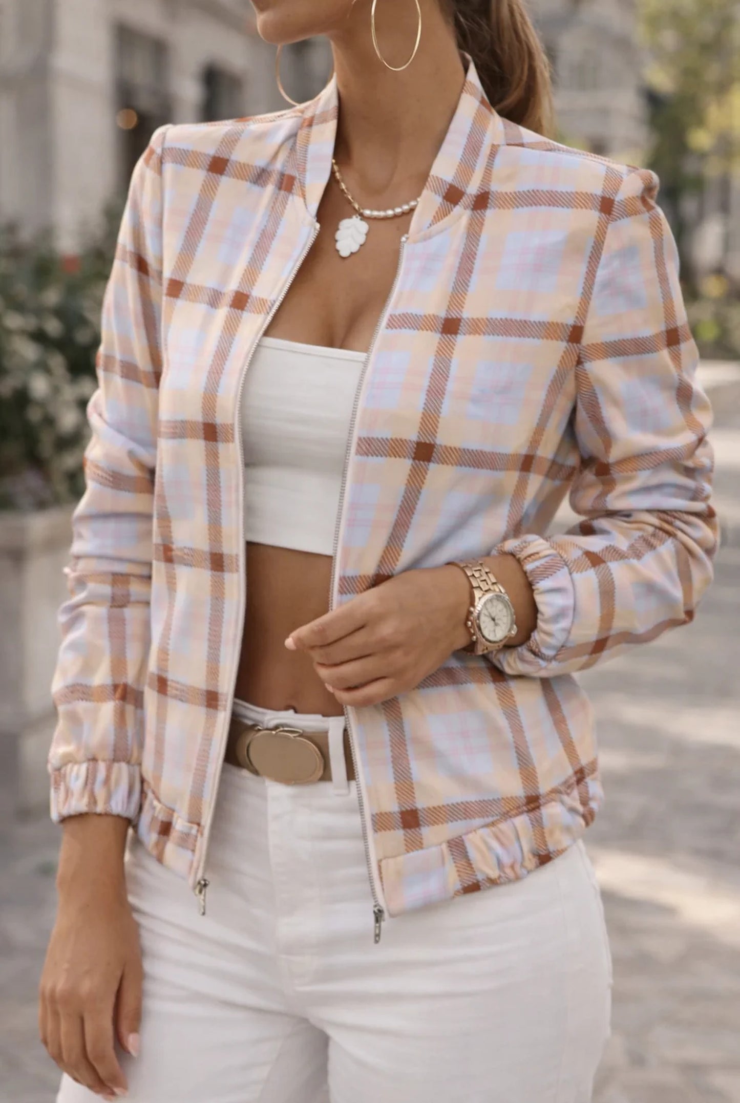 Douce Women's Jacket | Zip Closure | Ribbed Cuffs