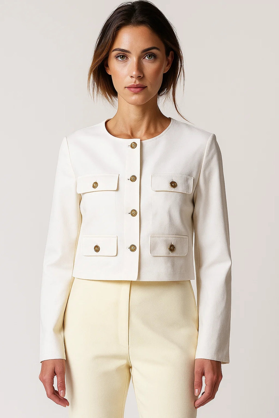 Cecilie Blazer Dames | Korte Pasvorm met Luxe Knopen 4