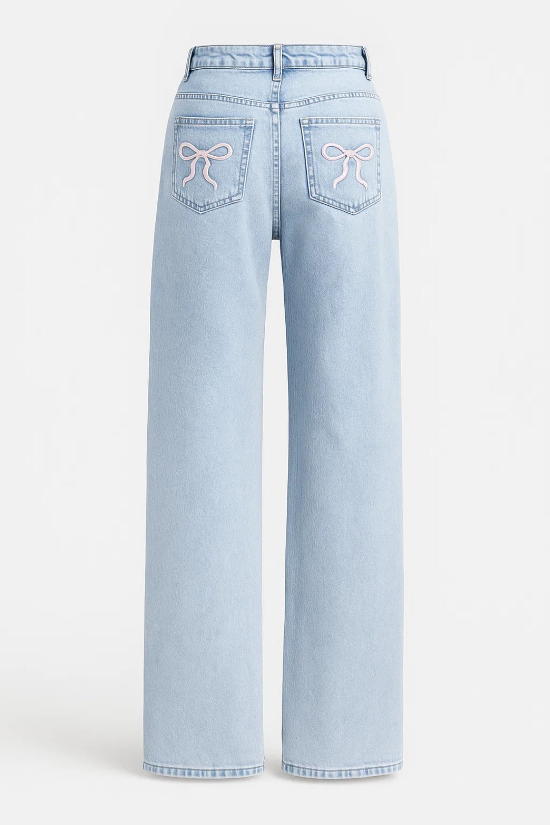 Celestina Dames Spijkerbroek | Hoge Taille | Speels Ontwerp | Kersenpatroon 1