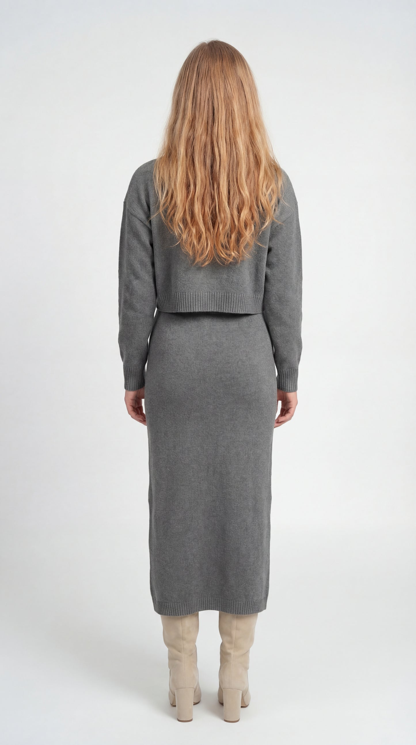 Dames Co-Ord Set | Midi Lengte | Col | Gebreide Set Look