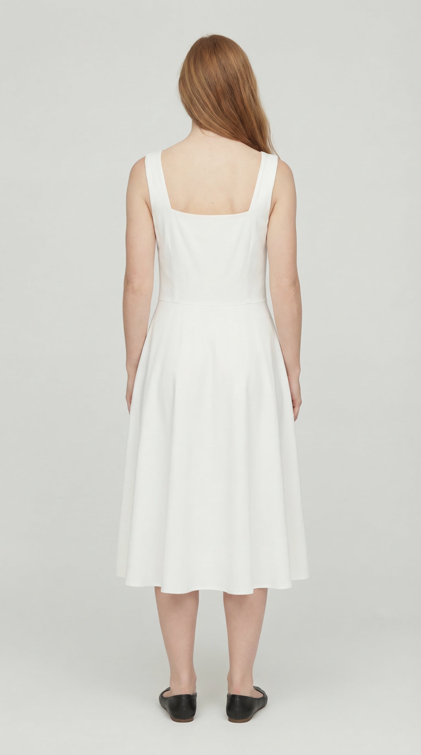 Roselva Dames Jurk | Aangesloten | Midi | Zonder Mouwen