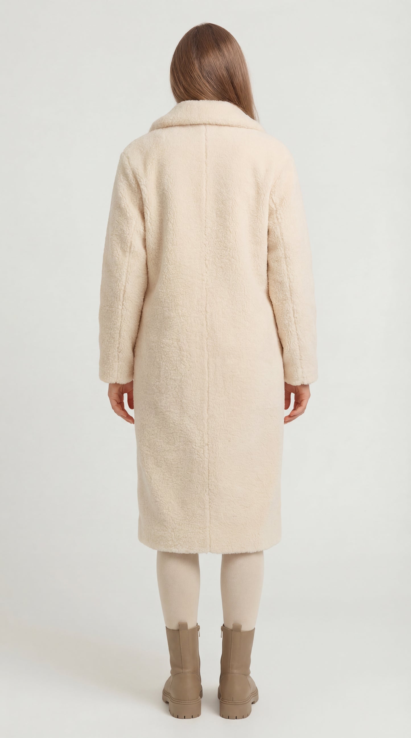 Darialla Dames Jas | Relaxed | Teddy Structuur | Lange Mouwen