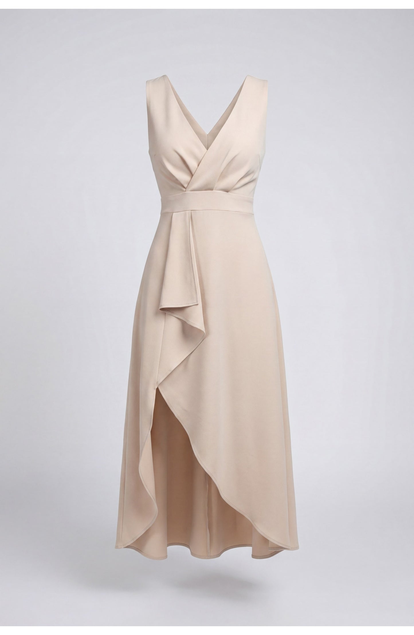 Dames Midi Jurk | V-Hals | Wikkel