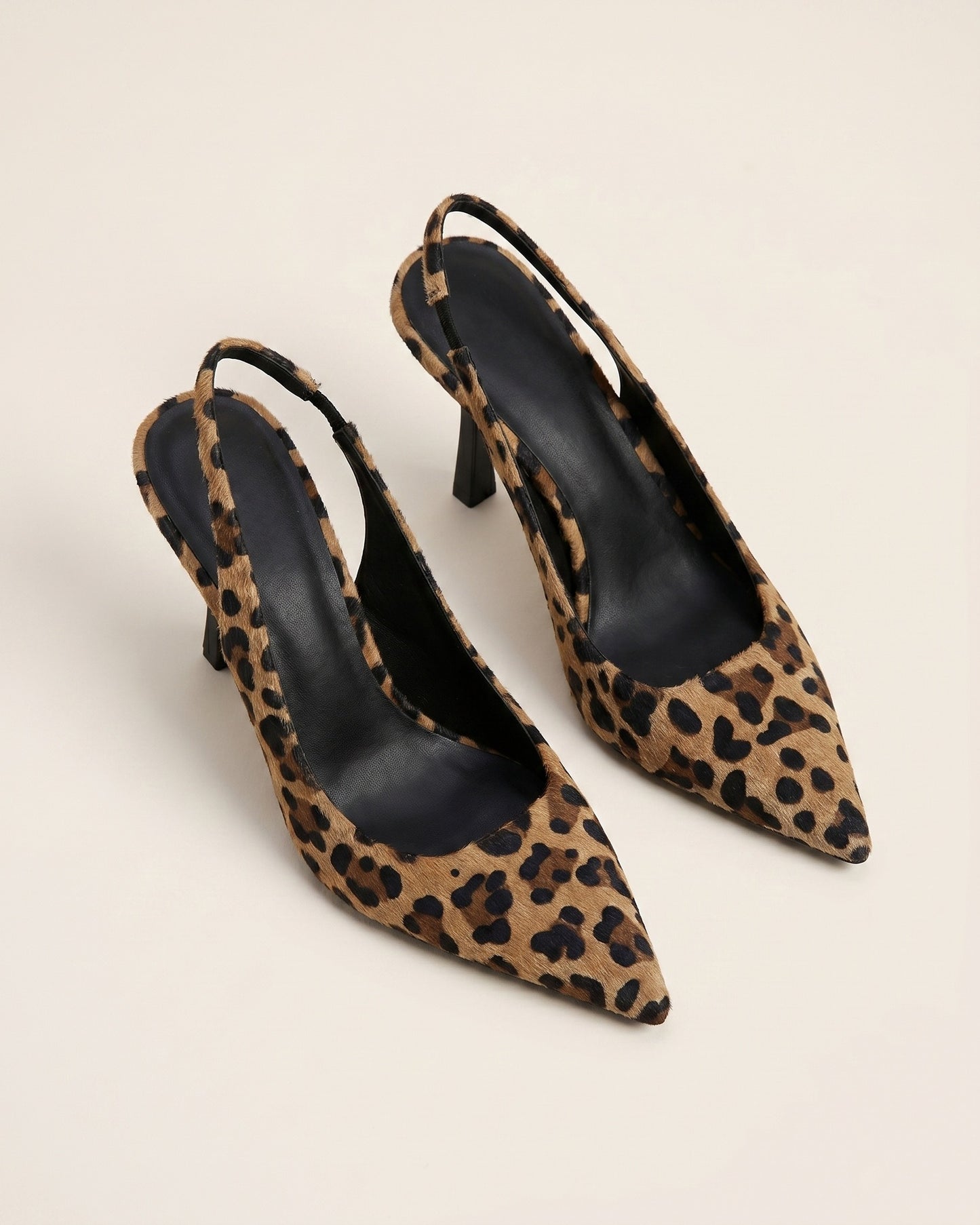 Dames Højhæle | Leopardprint | Slingback Hæl