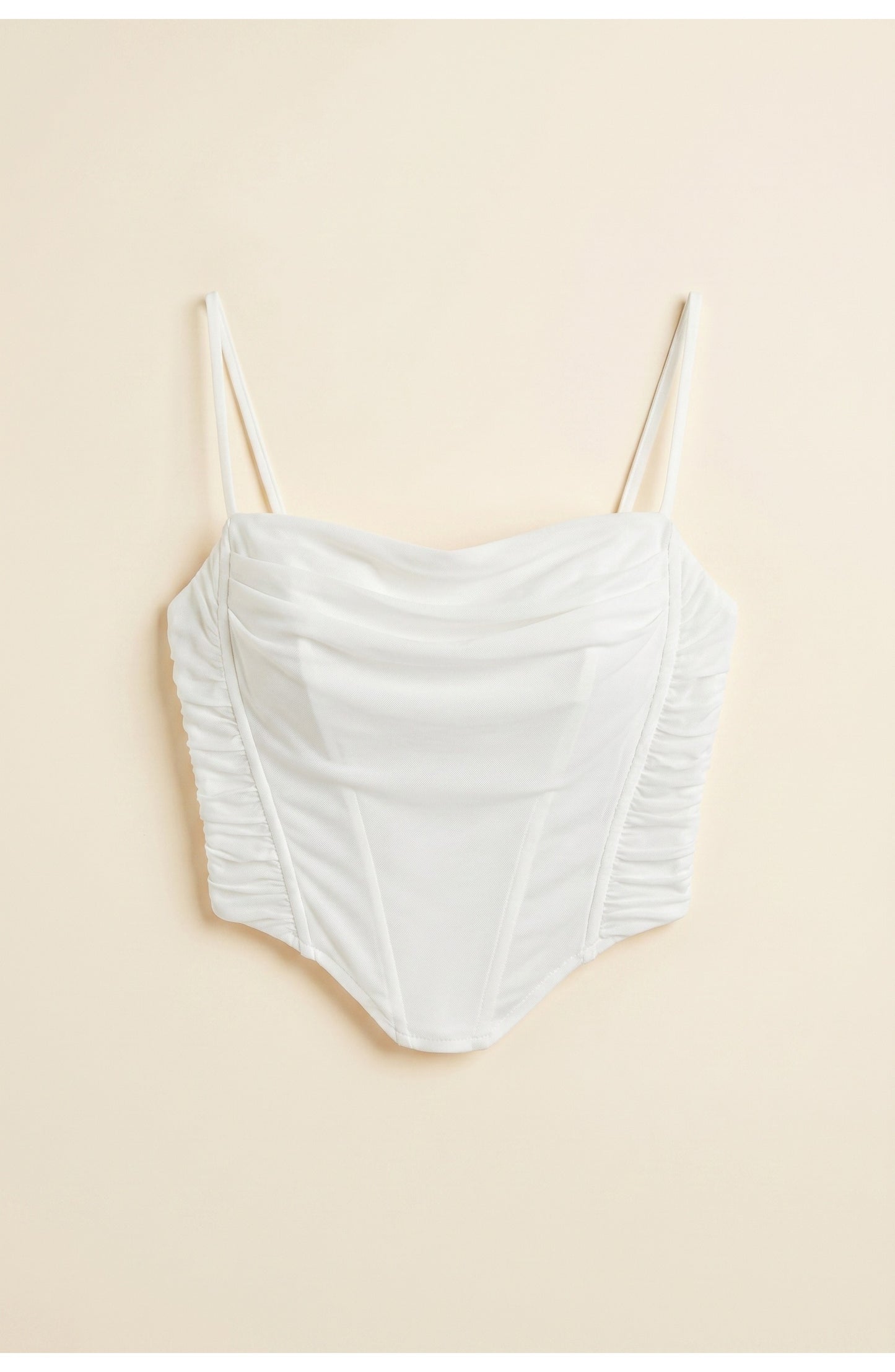 Women's Top | Straight Neckline | Ruched Sides