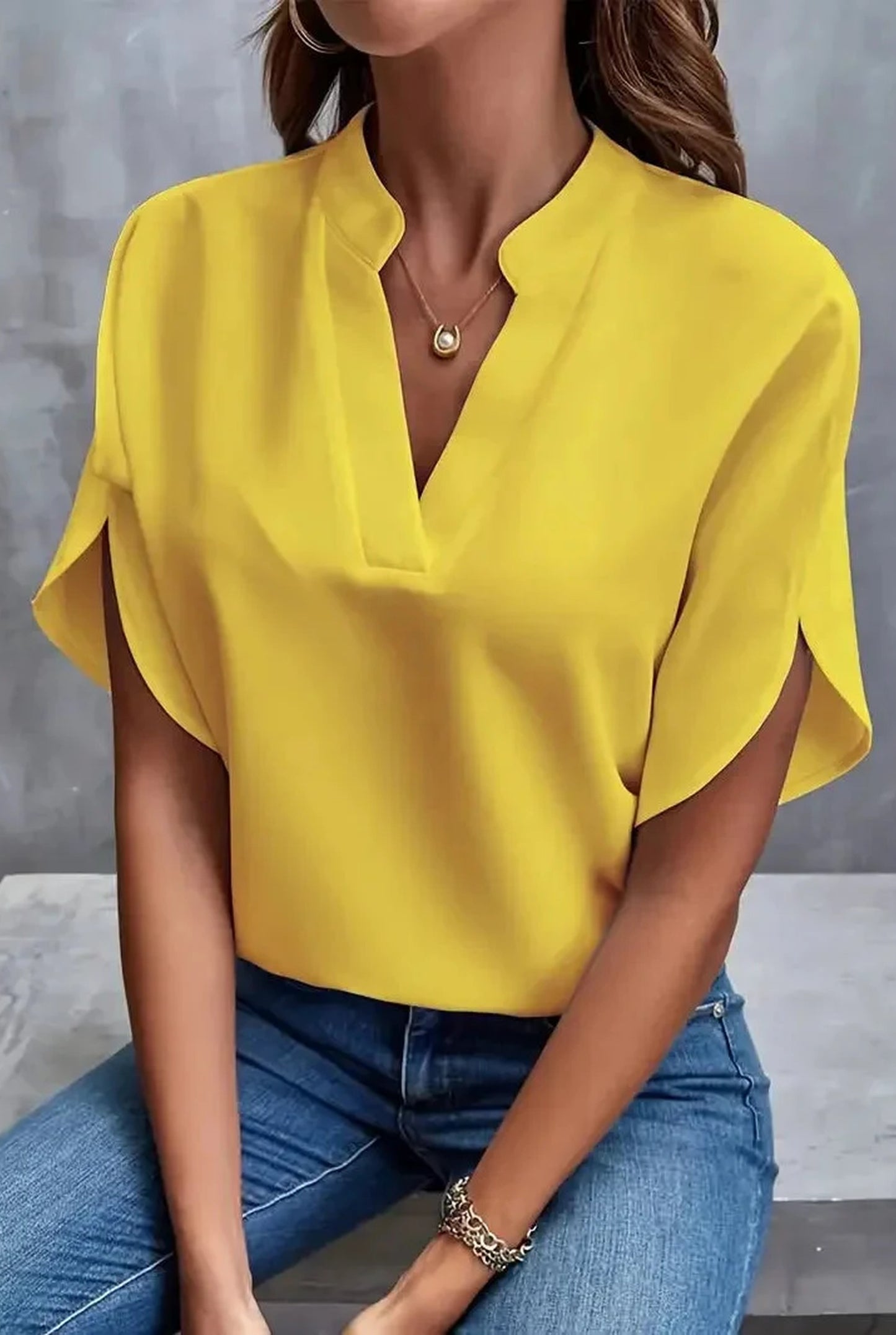 Philomèle Dames T-Shirt | Korte Mouwen | V-Hals