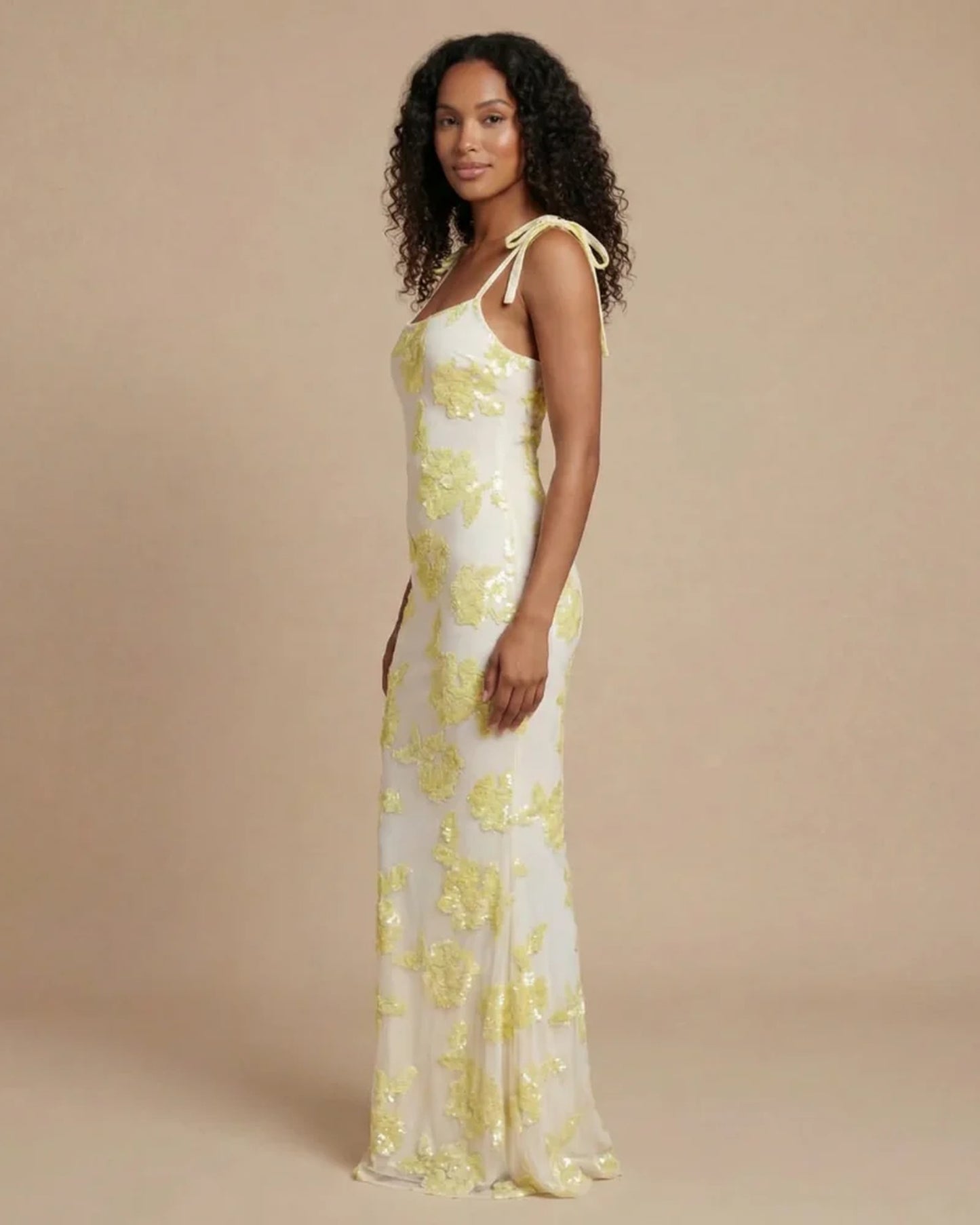 Miriam Dames Maxi Jurk | Vierkante Hals | Bloemenprint