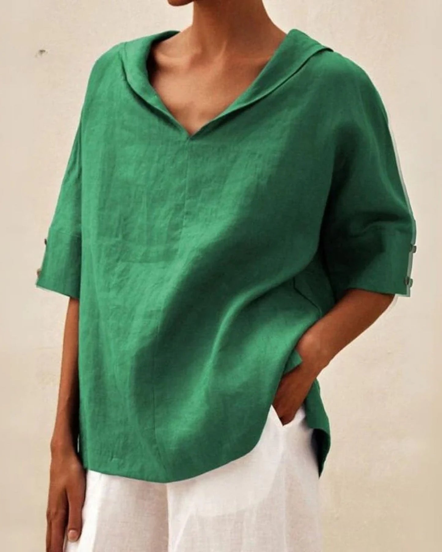 Sébastienne Dames Top | Oversized Pasvorm | Korte Mouwen