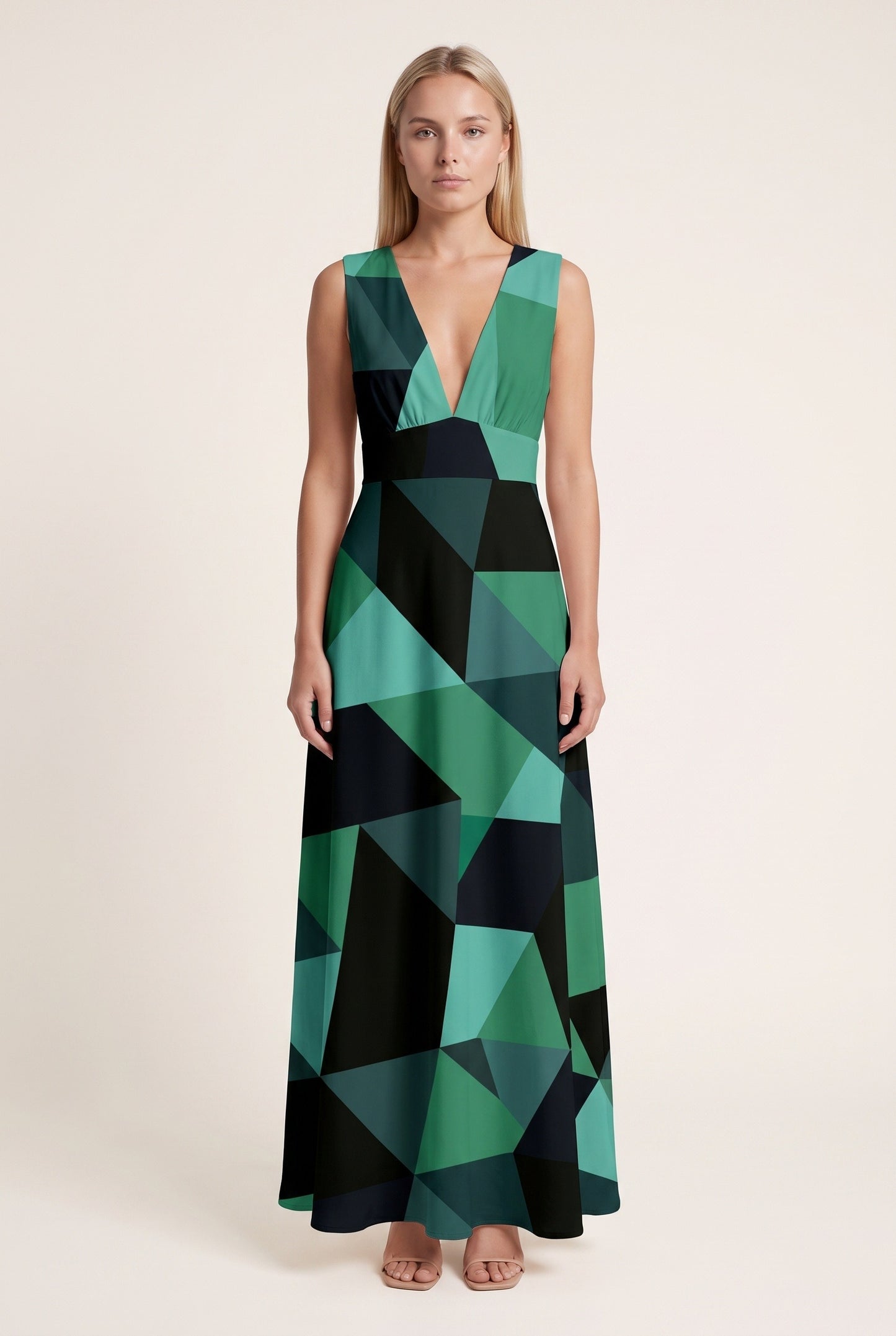 Josette Dames Maxi Jurk | V-Hals | Wikkeldesign