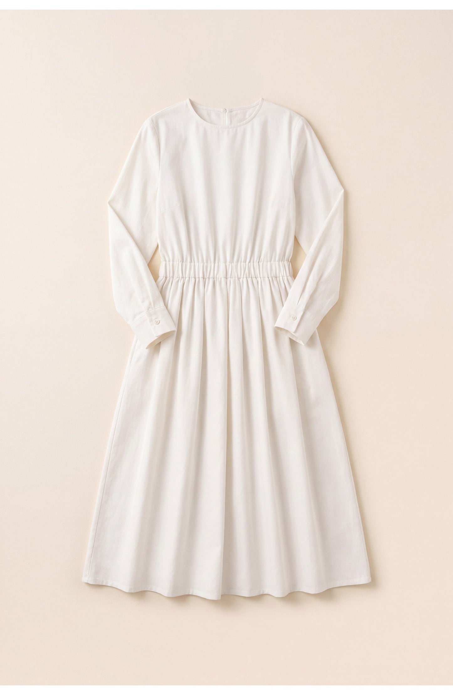 Women's Midi Dress | Long Sleeves | Elastic Waist