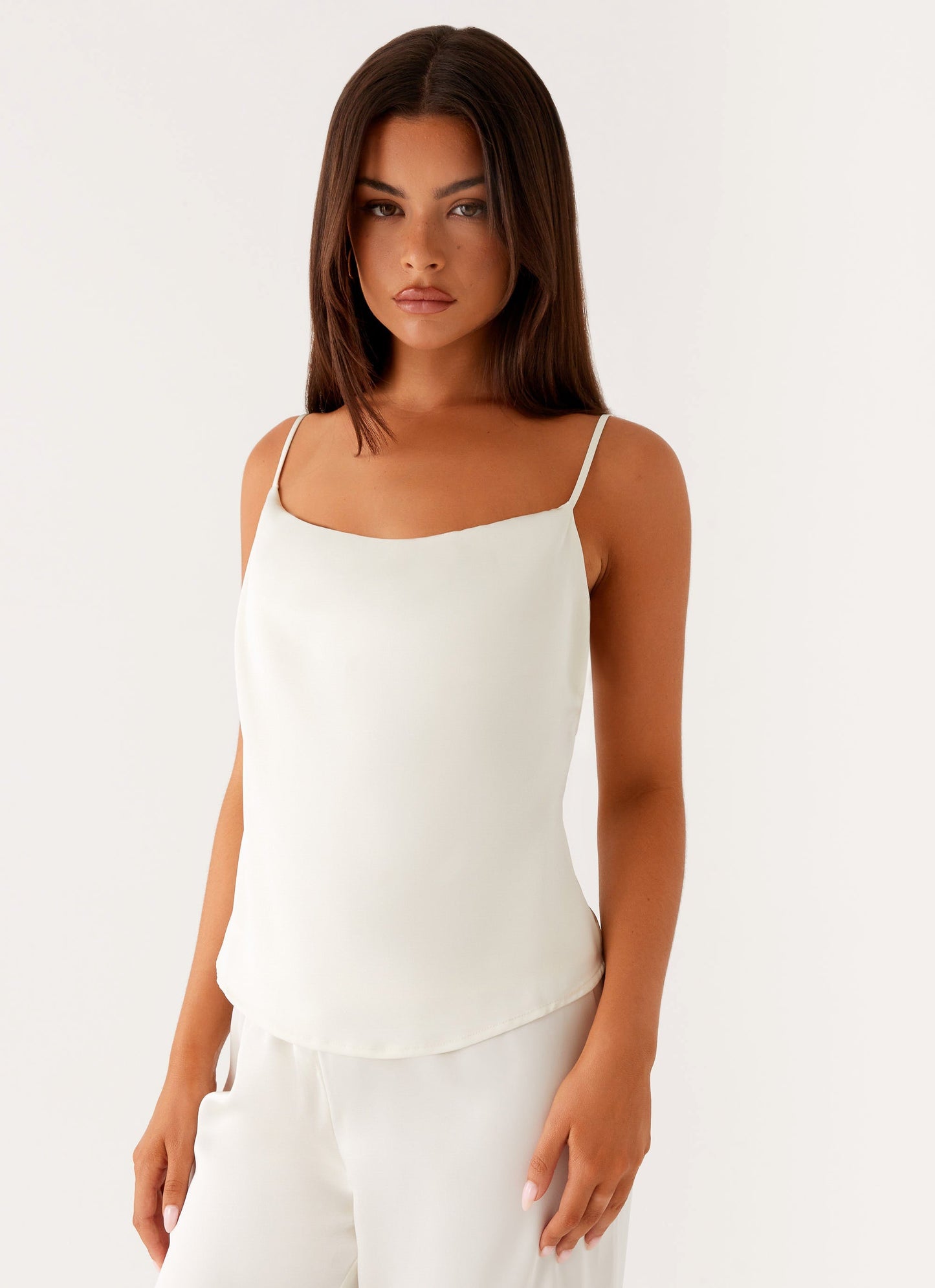 Lorelei Witte Blouse Dames – Elegante Drape met Verstelbare Bandjes 6