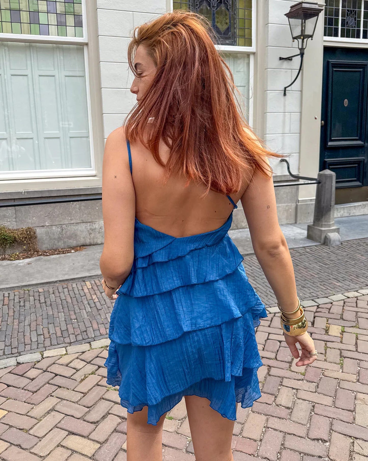 Alaine Dames Mini Jurk | Gelaagde Ruches | Strapless Halslijn
