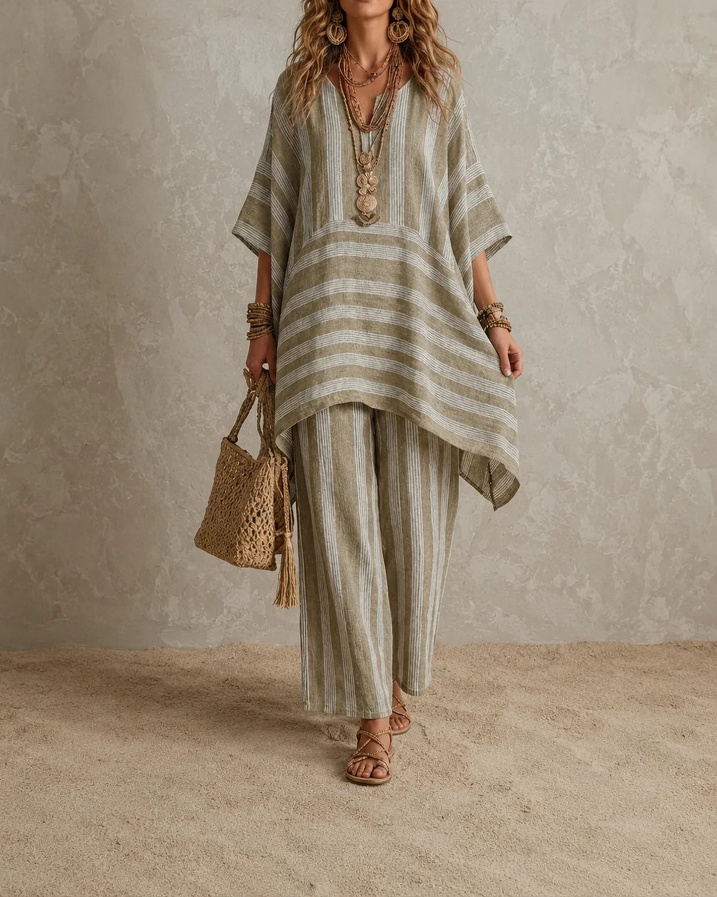 Pascaline-Rachelle Dames Co-Ord Set | Oversized Tuniek | Wijde Broek