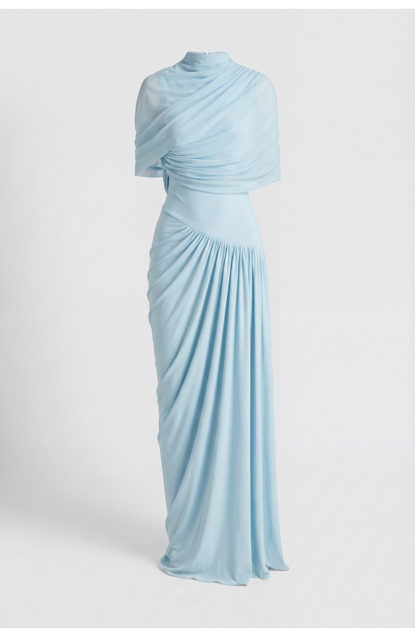 Dames Maxi Jurk | Gedrapeerd | Asymmetrisch