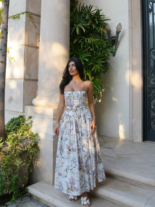 Livia Maxi Jurk | Strapless A-Lijn Met Bloemenprint 1