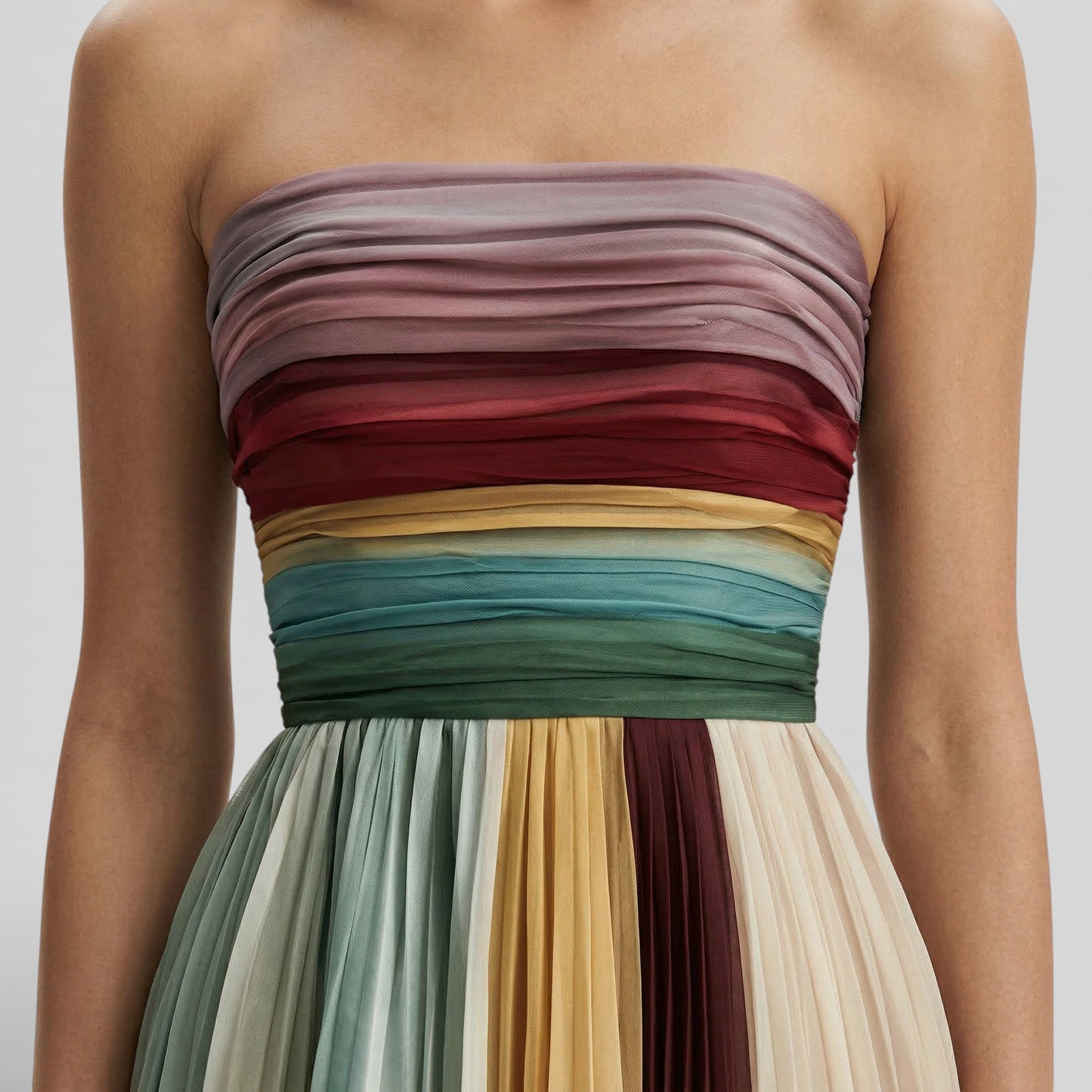 Ornella Lange Maxi Jurk | Geplooid | Off-Shoulder | Vloeiende Snit 2