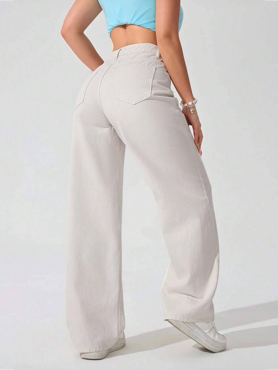 Raffaella Spijkerbroek Dames | Hoge Taille | Retro Look | Non-Stretch Denim 4