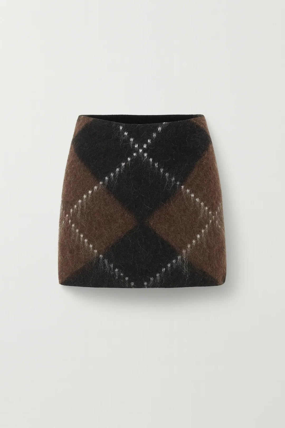 Rita Dames Gebreide Set | Coltrui met Wijde Mouwen | Retro Ruitmotief 2