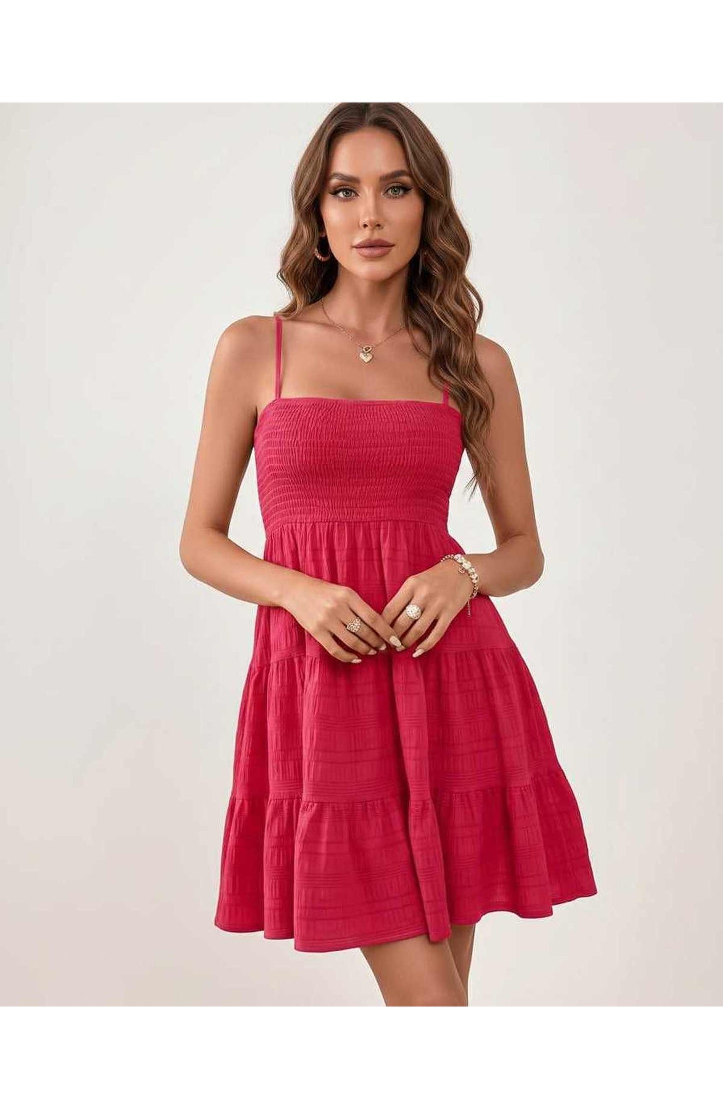 Tatienne Women's Mini Dress | Square Neck | Spaghetti Straps