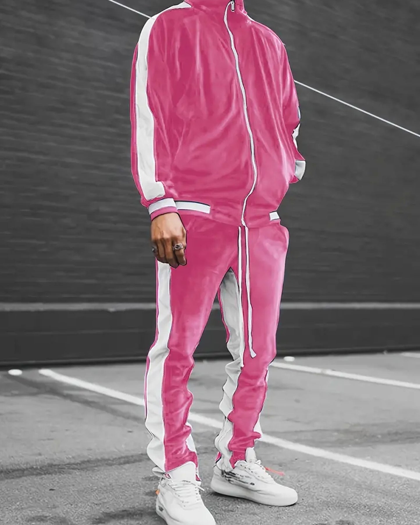 Giorgio Heren Sportset | Gestreept Vest | Slim Broek