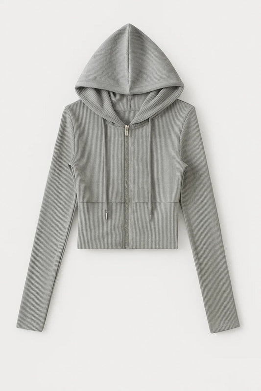 Tiziana Co Ord Set Dames | Cropped Top | Flared Broek | Geribde Structuur 1