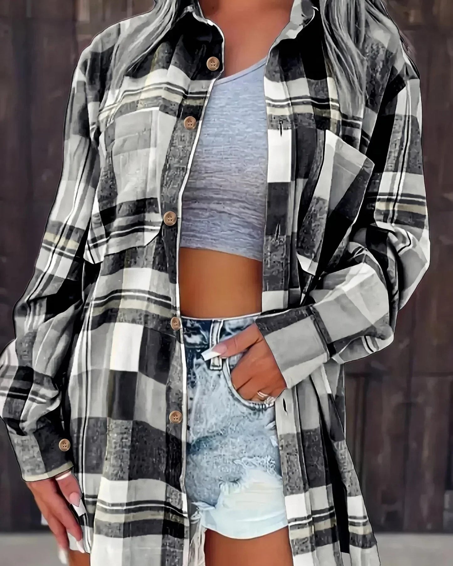 Annelore Dames Blouse | Oversized Pasvorm | Borstzakken Detail
