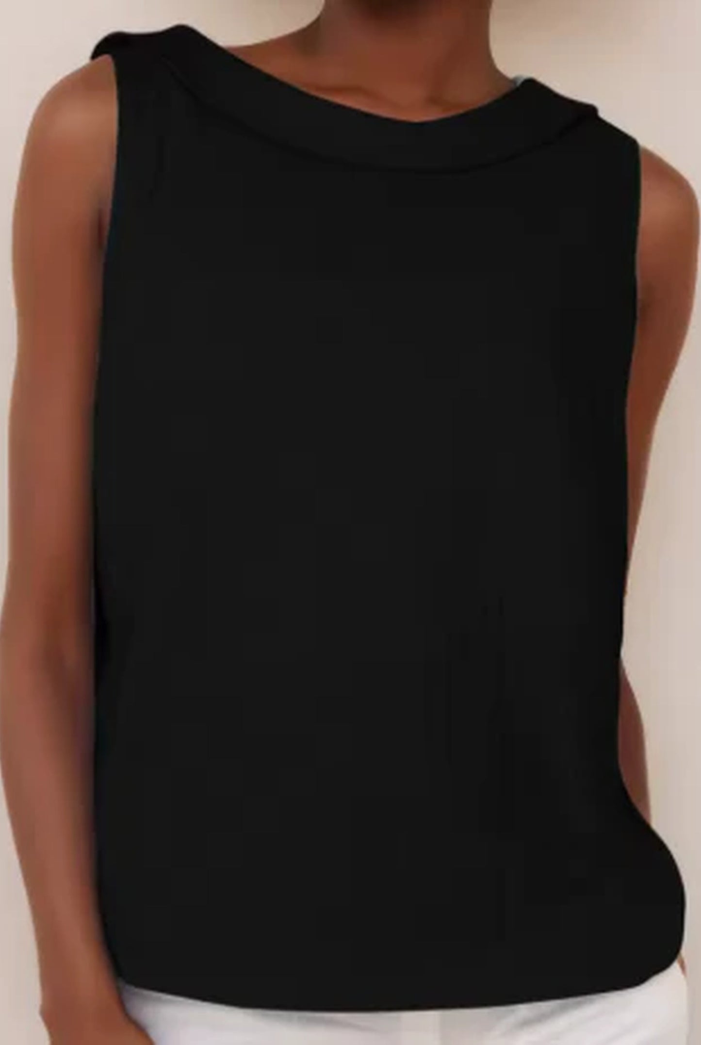 Alide Dames Top | Ronde Kraag | Mouwloos