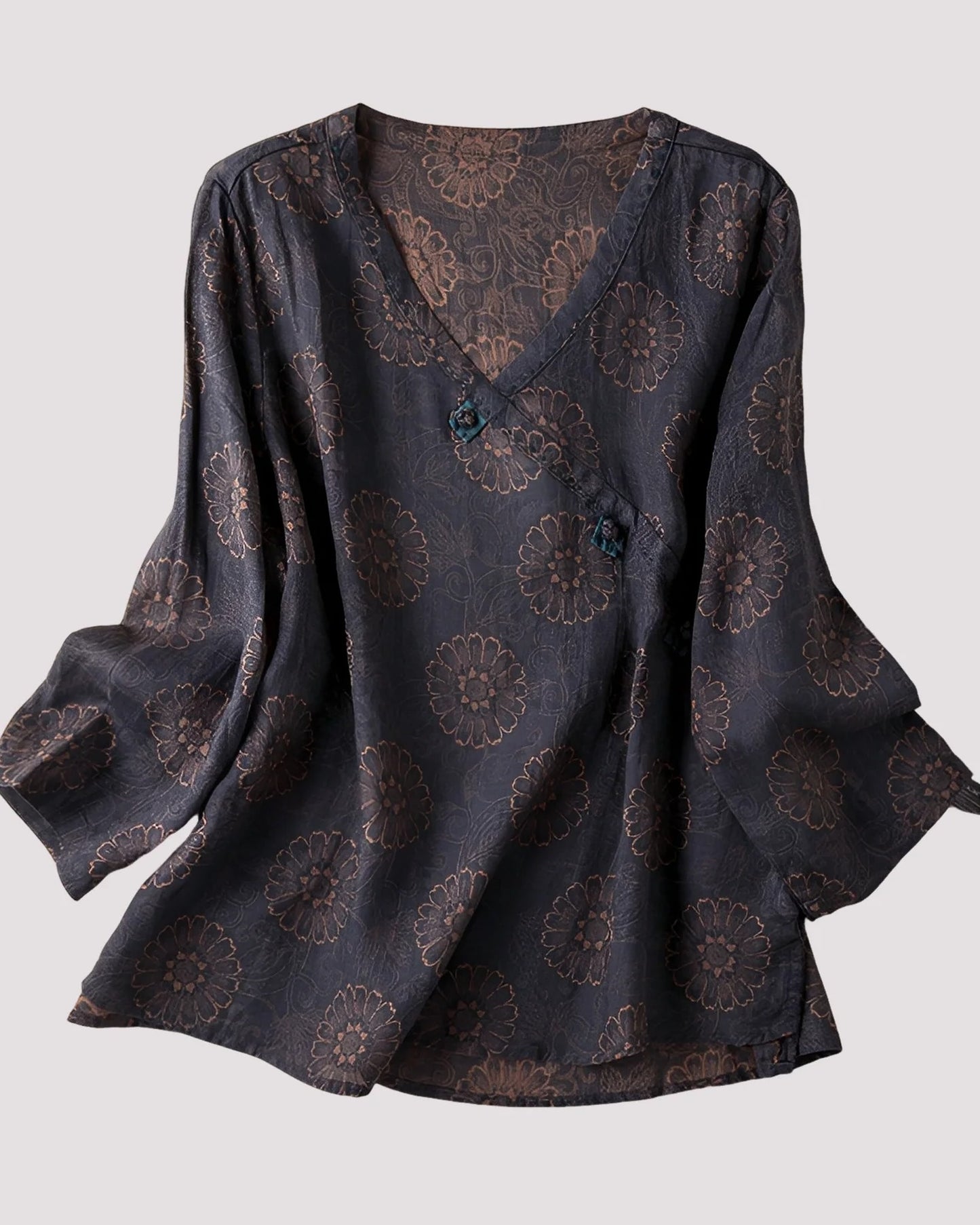 Nicolle Dames Top | V-Hals | Bloemenprint