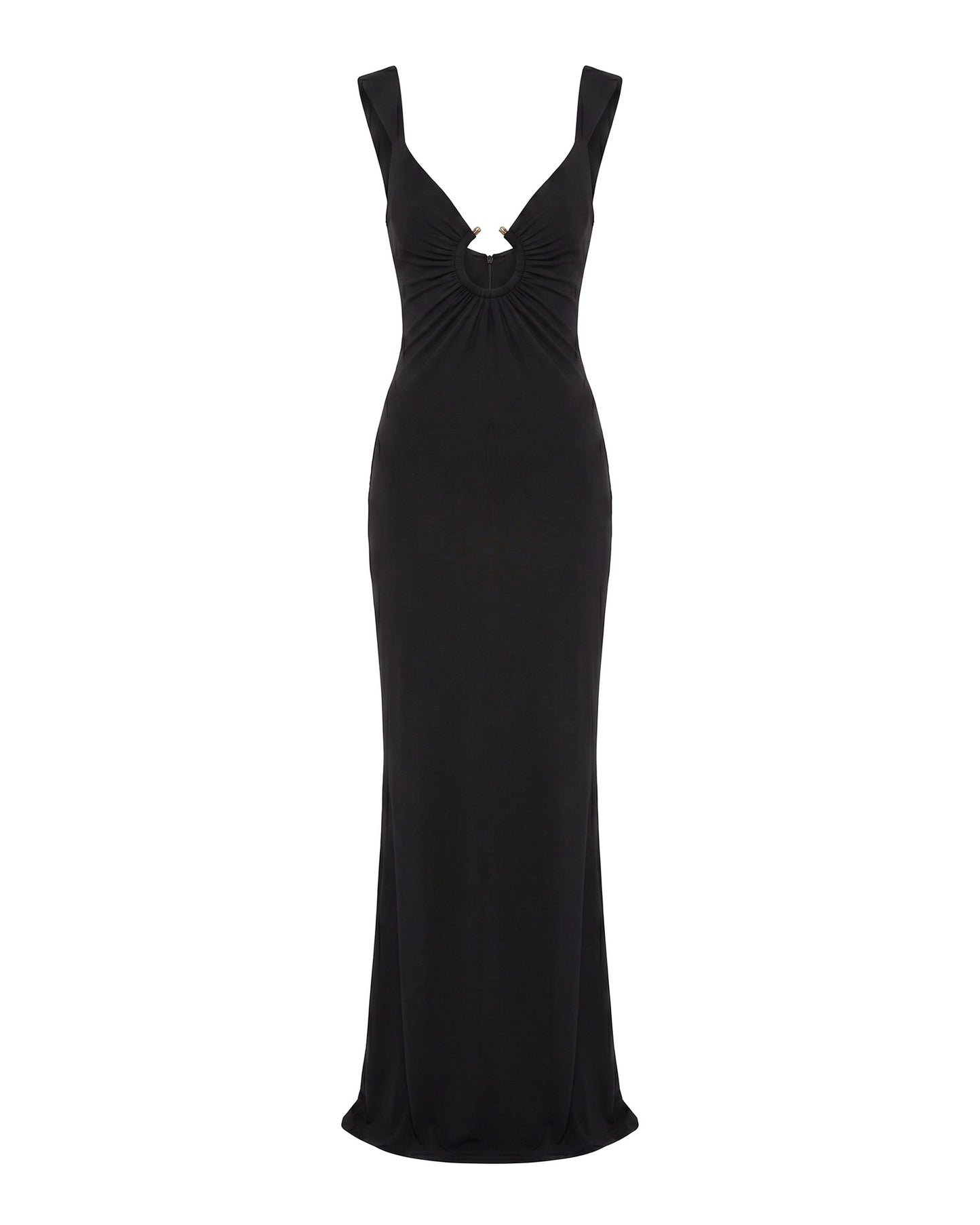 Marjorie Dames Maxi Jurk | Ronde Ring Detail | Gedrapeerde Bustier