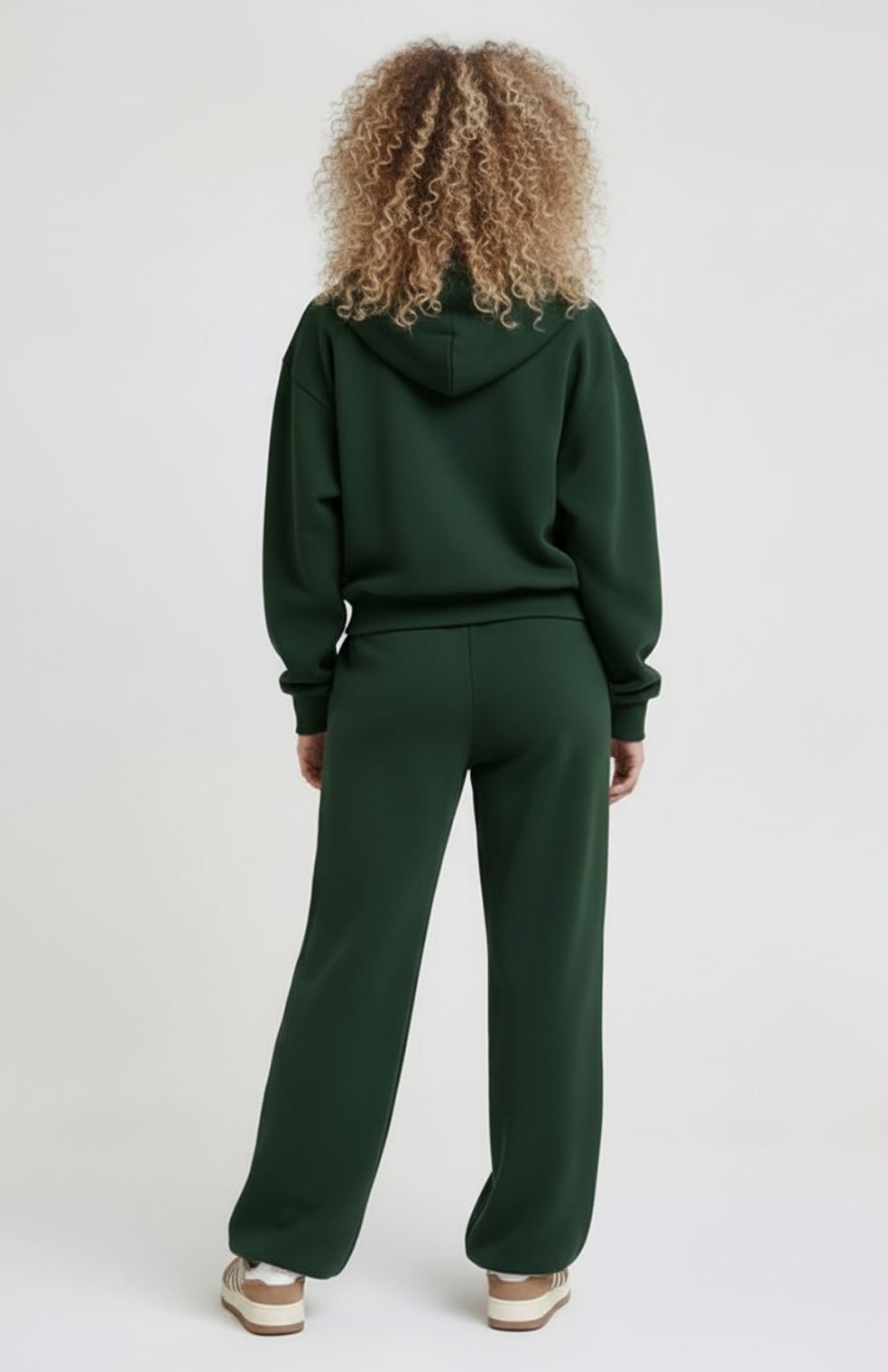 Florine Dames Joggingpak | Oversized Hoodie & Wijde Broek | Donkergroen | Comfort Fit