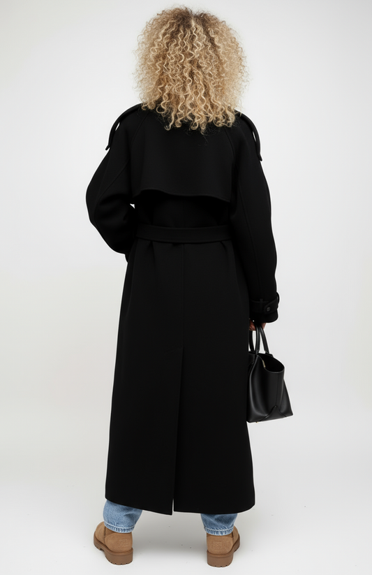 Ivara Damesmantel | Oversized Winterjas met Dubbele Knopen