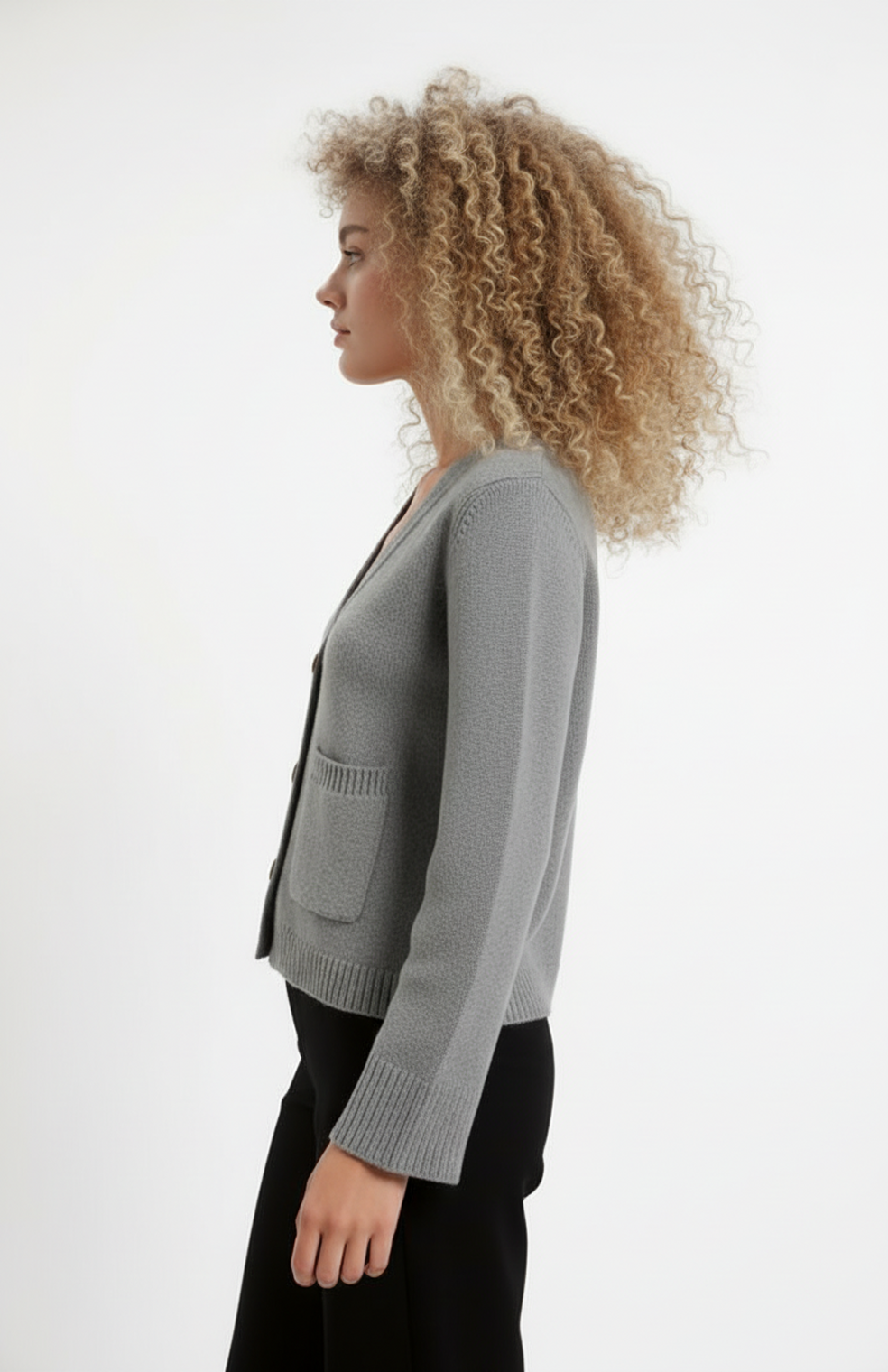 Moni Gebreid Vest | V-Hals | Zachte Gebreide Stof