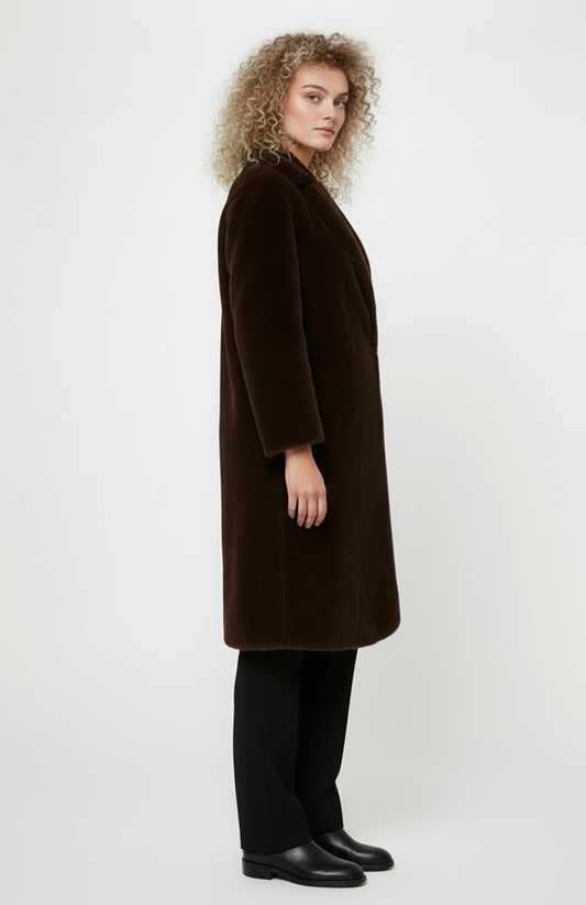 Dames Jas | Lang Model | Zachte Faux Fur Look