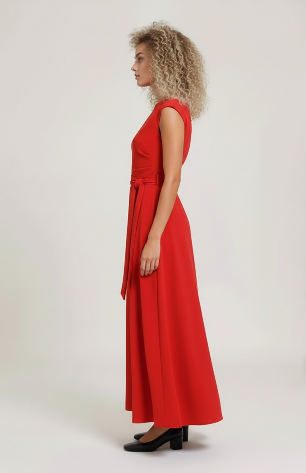 Zarina Dames Maxi Jurk | Mouwloos | Strikceintuur | Elegant A-Lijn Model