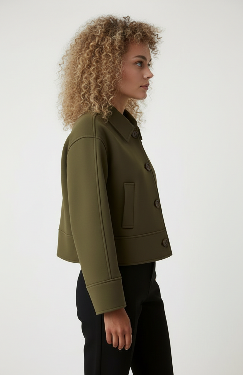 Ciro Dames Jas | Korte Boxy Fit | Elegante Minimalistische Stijl