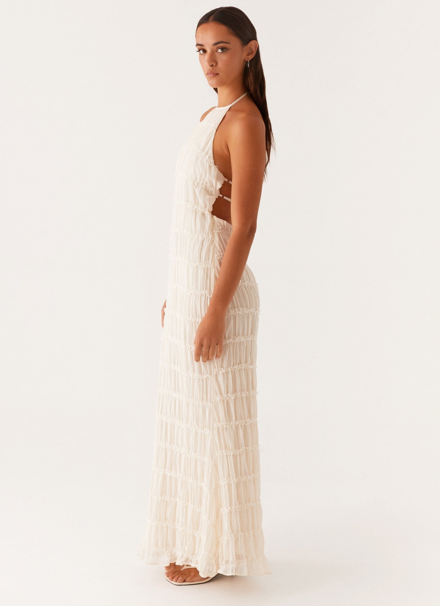 Aina Maxi Jurk | halter net en open rug