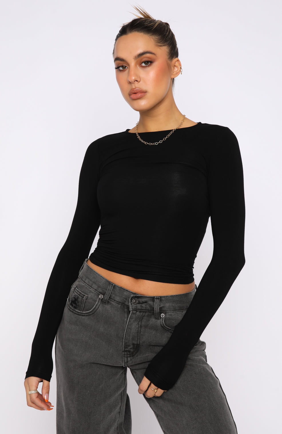 Alda Dames Top | Lange Mouwen Stretch Jersey 1