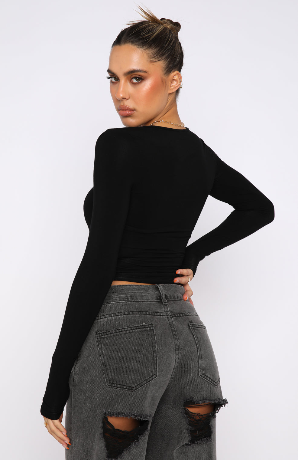 Alda Dames Top | Lange Mouwen Stretch Jersey 3