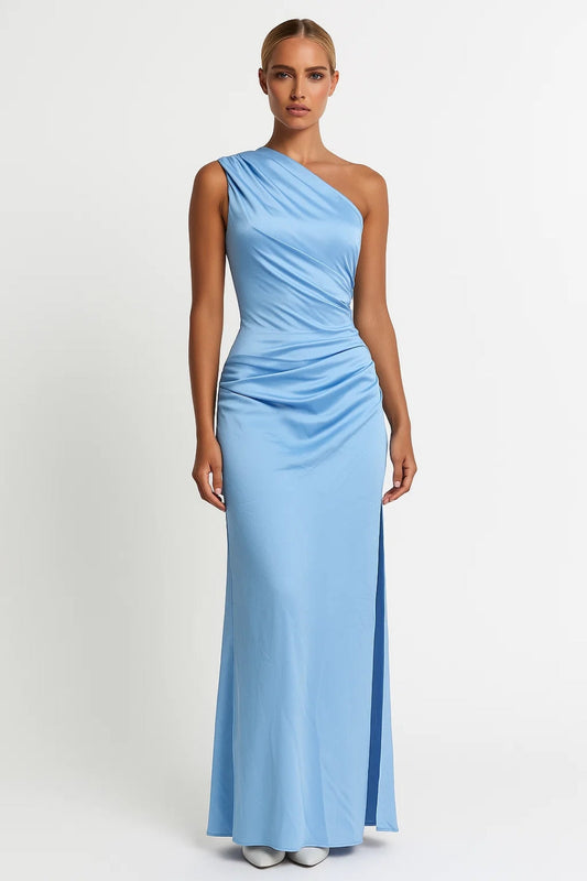 Alessia Avondjurk | Lange Pasvorm | Asymmetrisch Design | Elegante Drapering 0