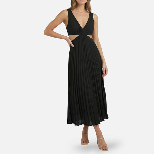 Alessia Dames Maxi Jurk | Geplooid | V-hals | Lichtgewicht 0