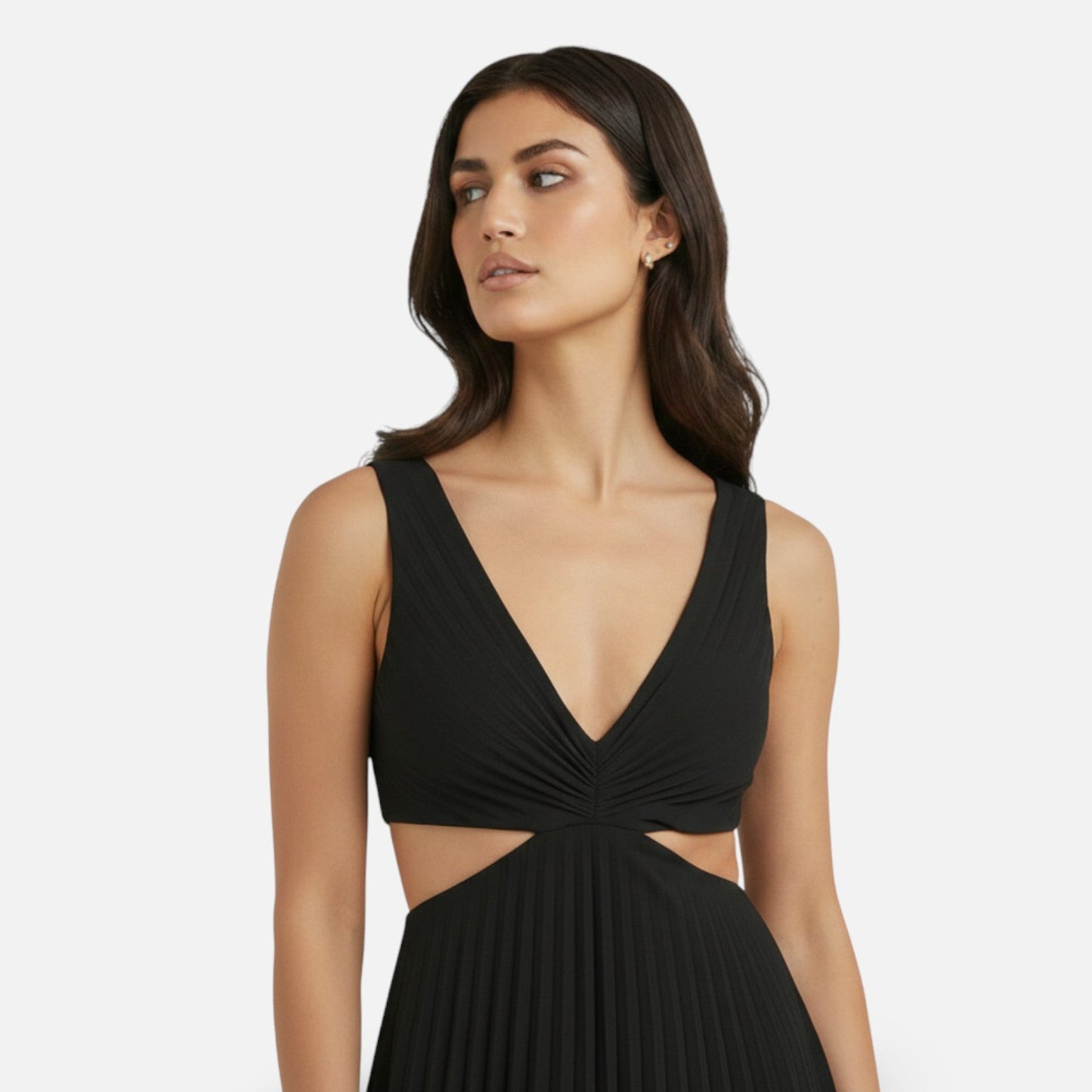 Alessia Dames Maxi Jurk | Geplooid | V-hals | Lichtgewicht 2
