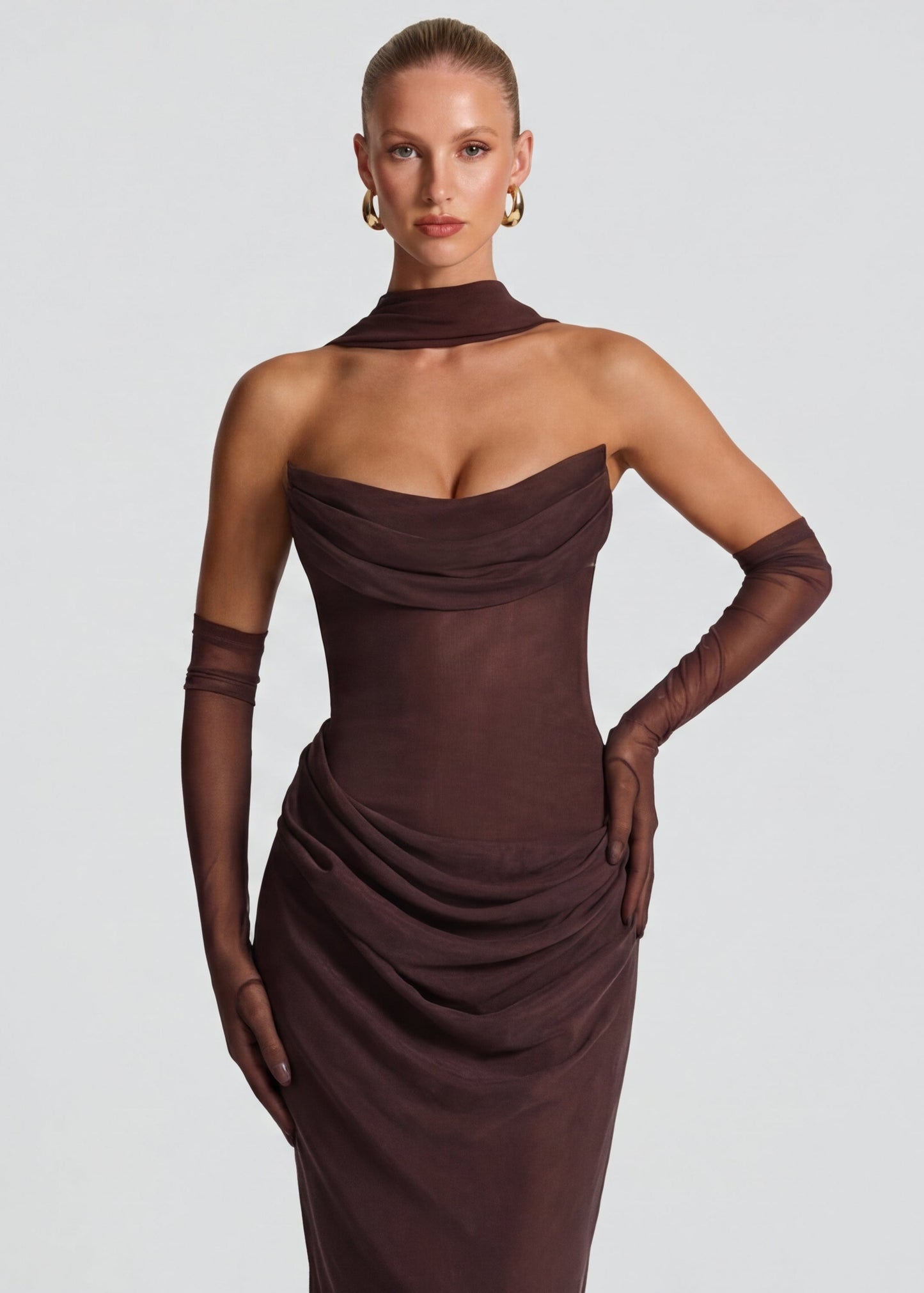 Alessia Maxi Jurk | Aansluitend | Gedrapeerd | Elegante Afwerking 1