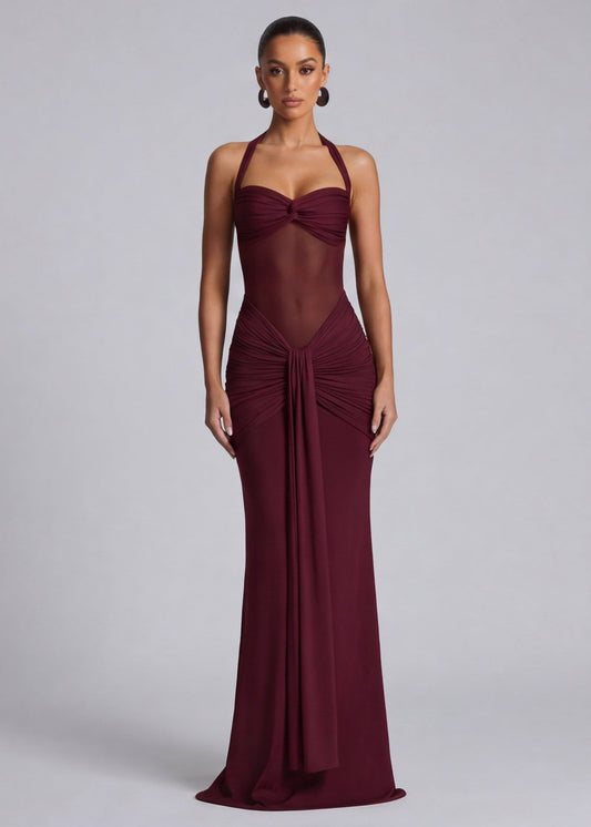 Allegra Dames Jurk | Zandloper | Gevormde Drapering | Rekbaar 0