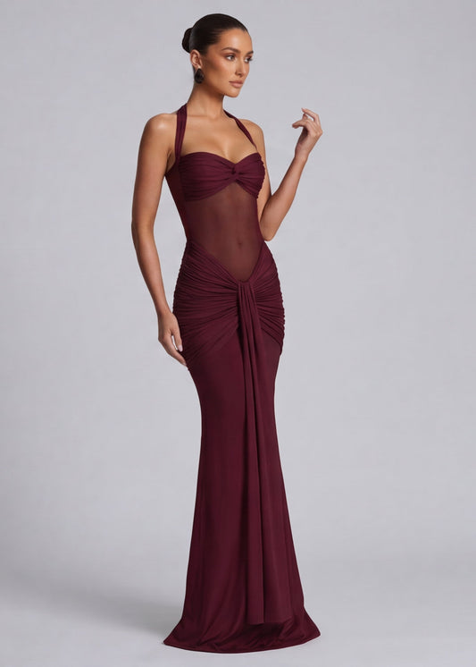 Allegra Dames Jurk | Zandloper | Gevormde Drapering | Rekbaar 1