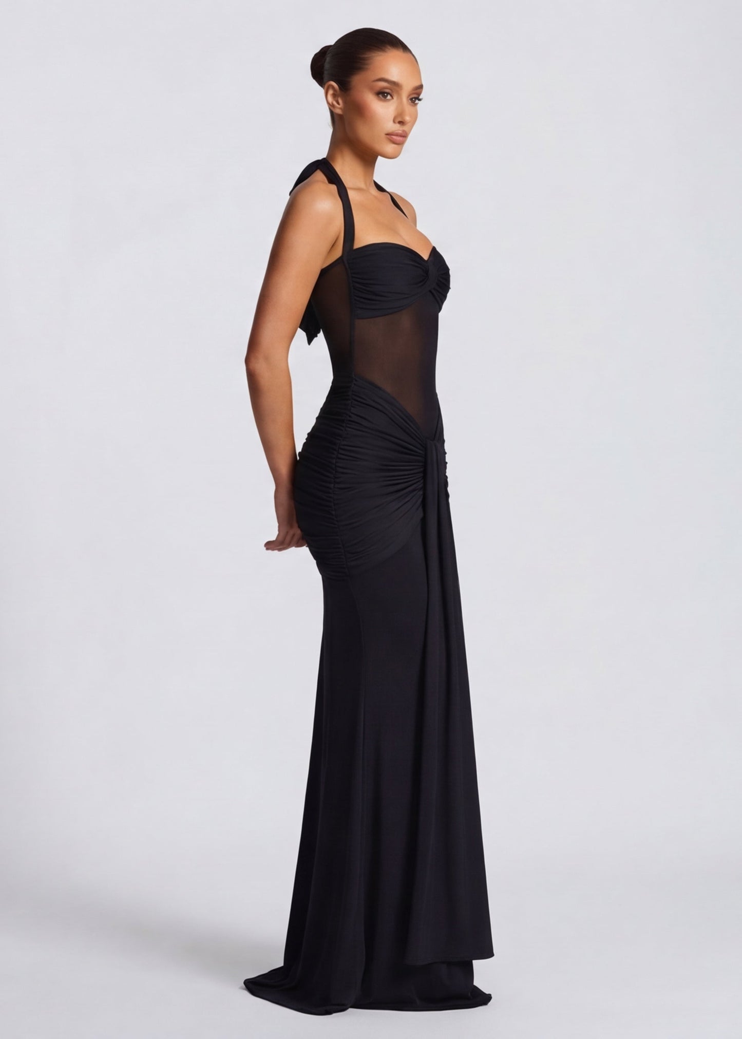 Allegra Dames Jurk | Zandloper | Gevormde Drapering | Rekbaar 7