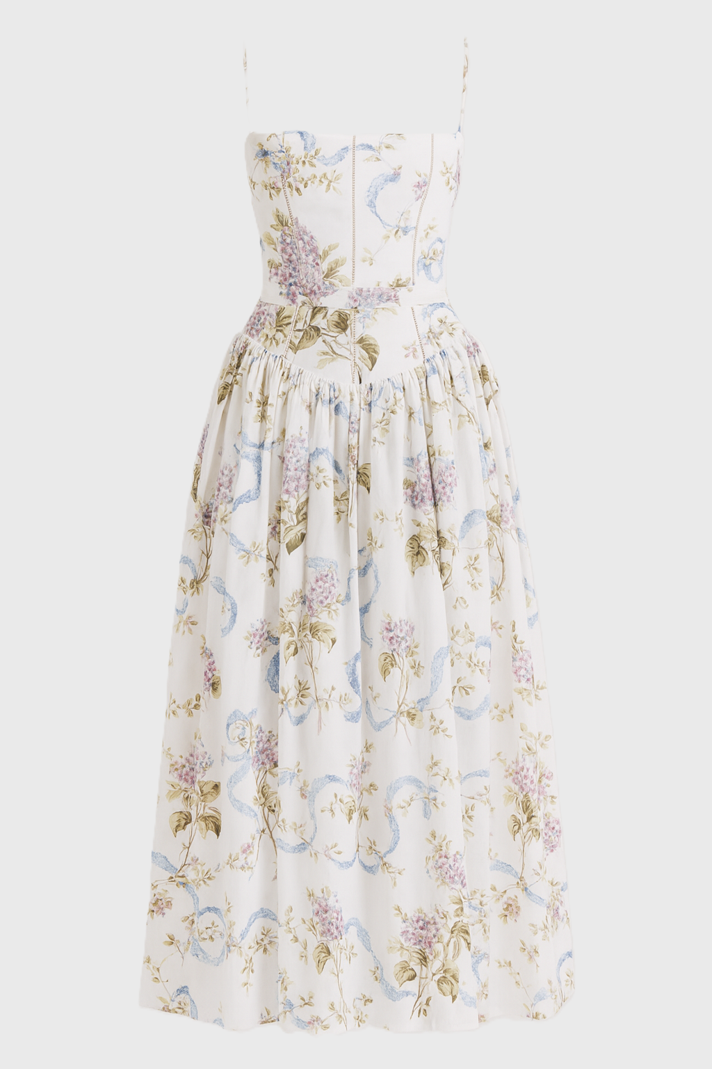 Allegra Lange Jurk Dames | Vloeiende Pasvorm | Vierkante Halslijn | Verstelbare Bandjes 2